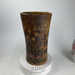 Vintage MCM Studio Art Pottery Vase, Signed Taller Nowin Shi,'66, Uruguay