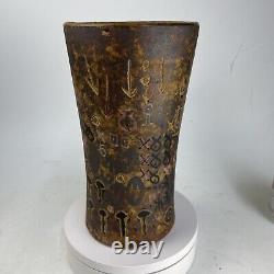 Vintage MCM Studio Art Pottery Vase, Signed Taller Nowin Shi,'66, Uruguay