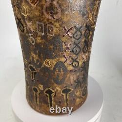 Vintage MCM Studio Art Pottery Vase, Signed Taller Nowin Shi,'66, Uruguay