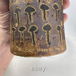 Vintage MCM Studio Art Pottery Vase, Signed Taller Nowin Shi,'66, Uruguay
