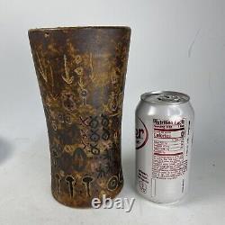 Vintage MCM Studio Art Pottery Vase, Signed Taller Nowin Shi,'66, Uruguay
