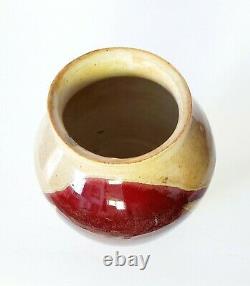 Vintage MCM Studio Pottery Art Glazed Ceramic MCM Vase Signed Reitz 7