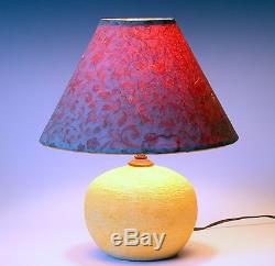 Vintage MCM Studio Pottery Mid Century Ceramic Lamp Signed Turquoise