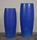 Vintage MCM Tall Dark Blue Studio Art Pottery Vases Arte da Terra B. H. Brasil
