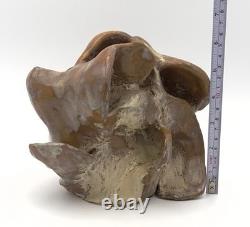 Vintage MCM Terracotta Organic, Brutalist Form Sculpture Art Pottery Glazed