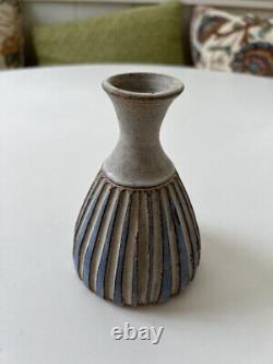 Vintage MCM studio pottery Artesanos de Puerto Rico Hal Lasky sgraffito 5 vase