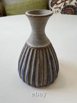 Vintage MCM studio pottery Artesanos de Puerto Rico Hal Lasky sgraffito 5 vase