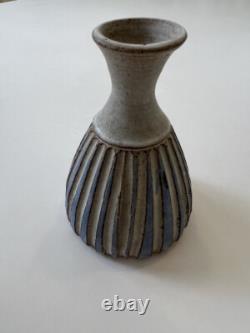 Vintage MCM studio pottery Artesanos de Puerto Rico Hal Lasky sgraffito 5 vase