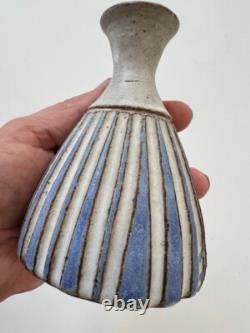 Vintage MCM studio pottery Artesanos de Puerto Rico Hal Lasky sgraffito 5 vase