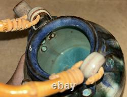 Vintage MERRITT ISLAND POTTERS Studio Art Pottery ASIAN MEDALLION TEA POT