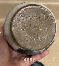 Vintage MERRITT ISLAND POTTERS Studio Art Pottery ASIAN MEDALLION TEA POT