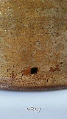 Vintage MICHAEL SIMON Studio Art Pottery Lidded Jar Tenmoku Interior Salt Glaze