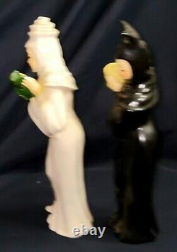 Vintage MID Century Ceramic Arts Studio Tragedy And Comedy Figurines