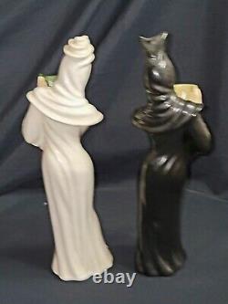 Vintage MID Century Ceramic Arts Studio Tragedy And Comedy Figurines