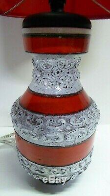 Vintage MID Century Italian Pottery Lamp Bitossi Era Vase Conversion Studio Pot