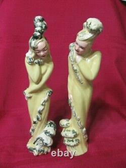 Vintage Madison Ceramic Arts Studio Water Man And Water Lady Figurines