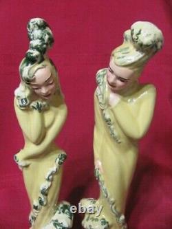 Vintage Madison Ceramic Arts Studio Water Man And Water Lady Figurines