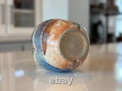 Vintage Makoto Yabe Studio Art Glazed Ceramic Pottery Sake Bottle