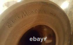 Vintage Mangum Studio Art Pottery Flounder Vase Ashville North Carolina Handmade