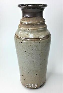 Vintage Mar Hudson Studio Art Pottery Vase PNW Seattle Brown Rustic Earth Tones