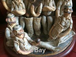 Vintage Marie Whitby Edwardian Cricket Team Figure Group 1977 studio art pottery