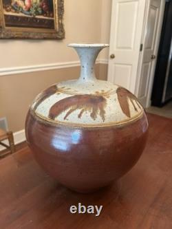 Vintage Mark Chamberlain Art Pottery Vase 14 Signed