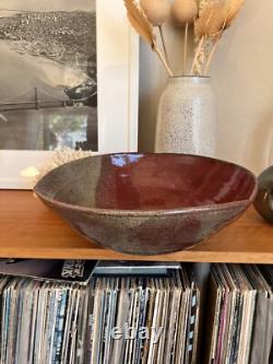 Vintage Mark Hubbard Large Studio Art Pottery Bowl California
