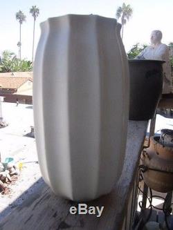 Vintage Marni Turkel Mid Century Modern Studio Pottery Vase Whit Fluted