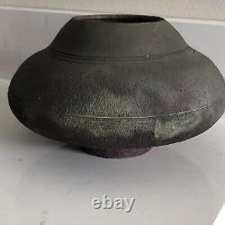 Vintage Marty Marcus Studio Art Raku Pottery Vase/Bowl