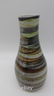 Vintage Martz Marshall Studio Art Pottery Vase Artist Signed Earth Tones MCM