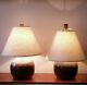 Vintage Martz Marshall Studios MCM Ceramic Table Lamps Pair