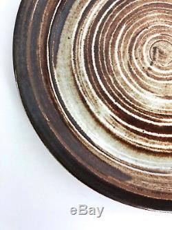 Vintage Martz Marshall Studios Pottery Spiral Plate Platter Mid Century Modern
