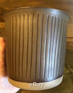 Vintage Martz Mid Century Modern Marshal Studio Pottery Canister-RARE-Dark Green