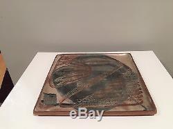 Vintage Mary Erckenbrack California Studio Art Pottery Tray / Plate Signed