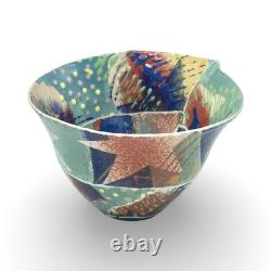 Vintage Mary Vigor Ceramics Abstract Studio Pottery Bowl Postmodern Unique