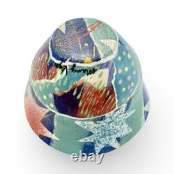 Vintage Mary Vigor Ceramics Abstract Studio Pottery Bowl Postmodern Unique