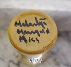 Vintage McCarty Pottery Gold Vase Tumbler 1960s Merigold, Miss Signed