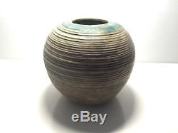 Vintage McCarty Pottery- Studio Style Spherical Vase