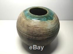 Vintage McCarty Pottery- Studio Style Spherical Vase