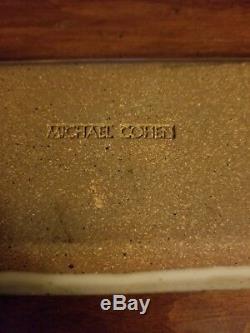 Vintage Michael Cohen Herring Run Studio Art Stoneware Pottery Lg Tray/Plate