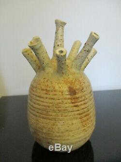 Vintage MidCentury Modern Studio Art Pottery Abstract Weed Feelie Vase Eames Era