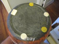 Vintage MidCentury Modern Studio Art Pottery Raku 12 Lidded Jar Pot Vase Signed