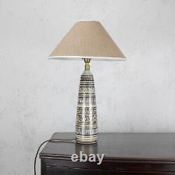 Vintage Mid Century Abstract Studio Pottery Lamp Lotte & Gunnar Bostlund #102711