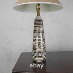 Vintage Mid Century Abstract Studio Pottery Lamp Lotte & Gunnar Bostlund #102711