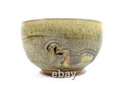 Vintage Mid-Century Brutalist Studio Pottery Bowl Planter Modernist Raw Indented
