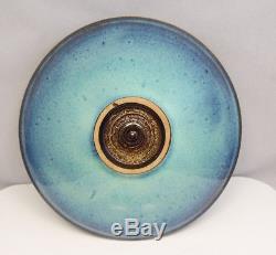 Vintage Mid Century Edwin & Mary Scheier Studio Art Pottery Robin Egg Blue Bowl