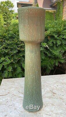 Vintage Mid Century Japanese Studio Pottery 15.75 Tall Ikebana Vase