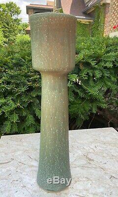 Vintage Mid Century Japanese Studio Pottery 15.75 Tall Ikebana Vase