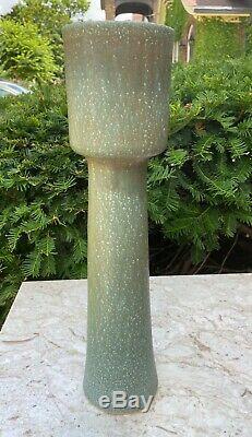 Vintage Mid Century Japanese Studio Pottery 15.75 Tall Ikebana Vase