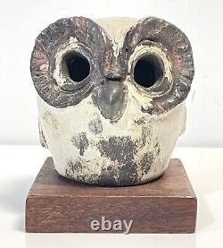 Vintage Mid Century Jarl Hesselbarth Modernist Studio Art Pottery Owl Sculpture